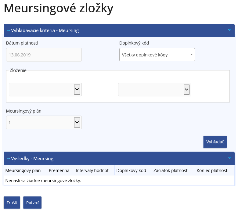 Obrázok: Meursingove zložky Obrázok: Meursingove zložky