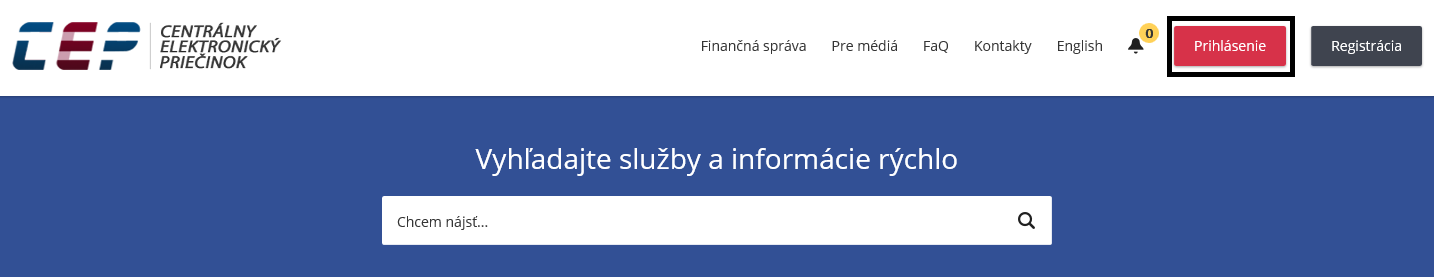Obrázok: Pole Prihlásenie Obrázok: Pole Prihlásenie