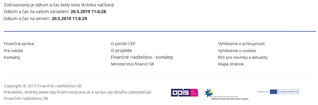 Obrázok: Pätička stránky Obrázok: Pätička stránky
