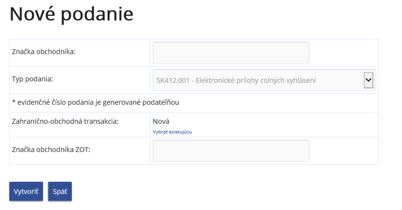 Obrázok: Nové podanie Obrázok: Nové podanie