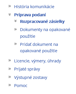 Obrázok: Ľavé menu Obrázok:Ľavé menu