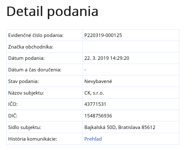 Obrázok: Detail podania