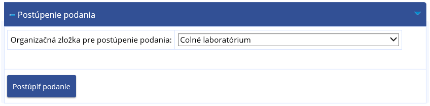 Obrázok: Postúpenie podania