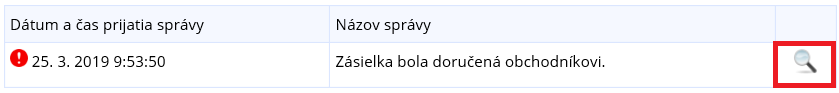 Obrázok: Vyhľadanie detailu správy Obrázok: Vyhľadanie detailu správy