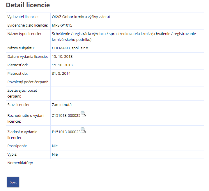 Obrázok: Detail licencie