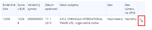 Obrázok: Vyhladanie výmeru Obrázok: Vyhladanie výmeru