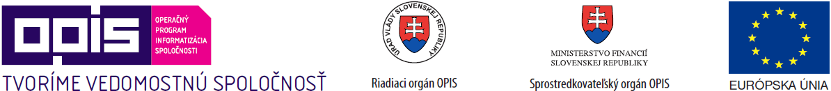 Logo OPIS, RO OPIS, SORO OPIS, EÚ Logo OPIS, RO OPIS, SORO OPIS, EÚ